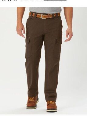 EUC Duluth Trading DuluthFlex Fire Hose Standard Fit Brown Cargo Pants Sz 38x30